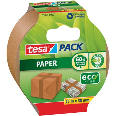 Packband ecoLogo®, Papier, 25 m x 38 mm, braun TESA 05054-00007-02