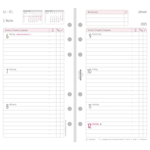 Wochenplan Midi, 2025 CHRONOPLAN 50255