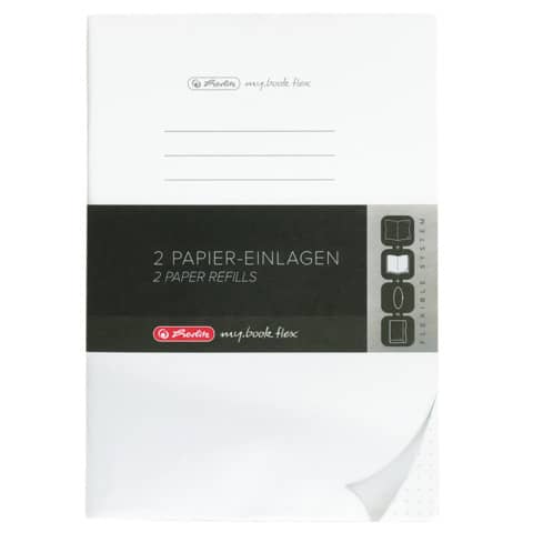 Ersatzeineinalge my.book flex, A4, 2x40 Blatt, dotted HERLITZ 300006053