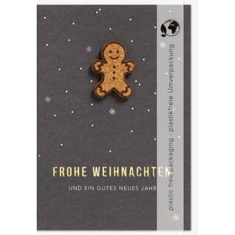 Weihnachtskarte Moments Collection Lebkuchenmann PERLEBERG 7228401-2