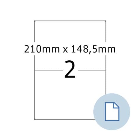 Blattetiketten permanent, 210x148mm, wetterfest, 500 Stück, weiß HERMA 58102