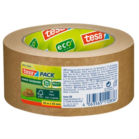Packband Papier Standard ecoLogo®, Papier, 50 m x 50 mm, braun TESA 58291-00000-00