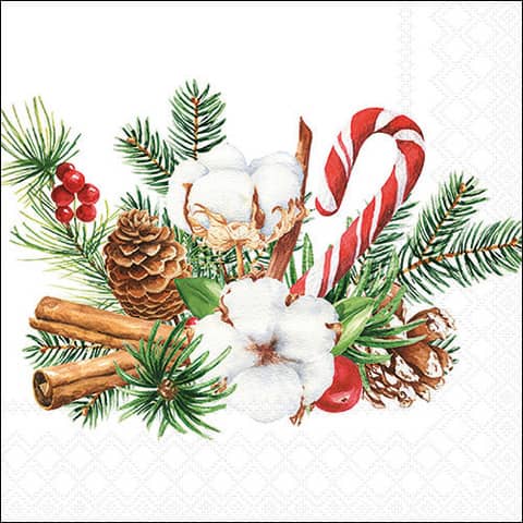 Weihnachts-Motivserviette Weihnachtsarrangement, 33 x 33 cm, 3-lagig AMBIENTE 33317935