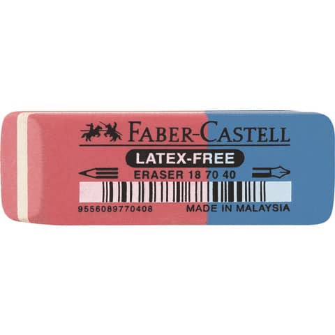 Kautschukradierer, rot/blau FABER CASTELL 187040