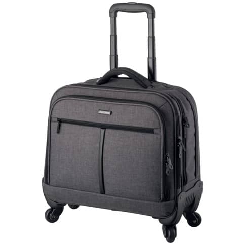 Business Laptop Trolley PHOENIX, 445 x 375 x 210 mm, Polyester, grau LIGHTPAK 46133