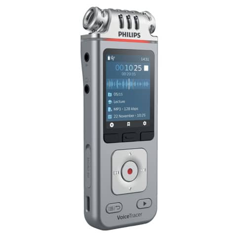 Diktiergerät Digital Voice Tracer, 8GB, silber PHILIPS DVT4115