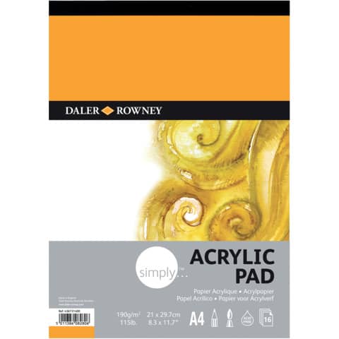 Acrylblock, A4, 190g/m², 16 Blatt DALER-ROWNEY D436731400