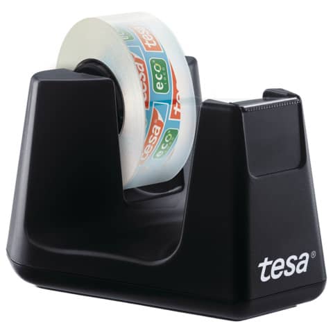 Tischabroller Easy Cut® Smart, schwarz, inkl. 2 x Klebefilm Eco Clear 33m x 19mm TESA 53905-00000-01