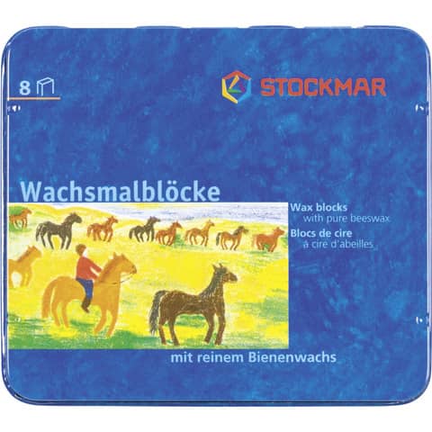 Wachsmalblock, 8 Farben STOCKMAR 34000