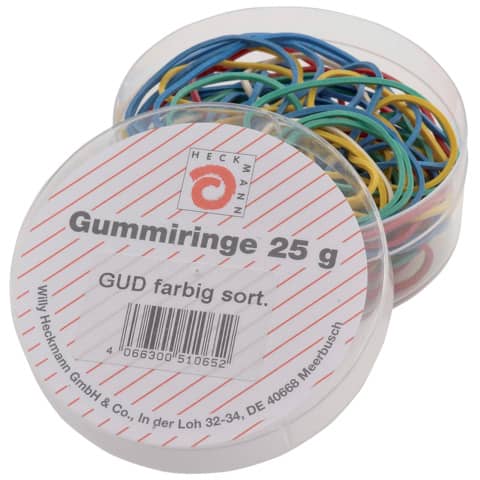 Gummiringe, 25g, farbig sortiert WIHEDÜ 510.065