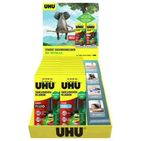 Sekundenkleber, 3g, geruchsfrei, sortiert UHU 7005630