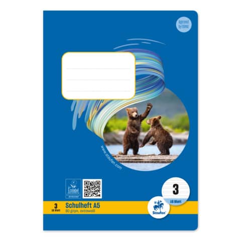 Heft, A5, 80g/m², 16 Blatt, Lin.3, liniert STAUFEN STYLE 040516003