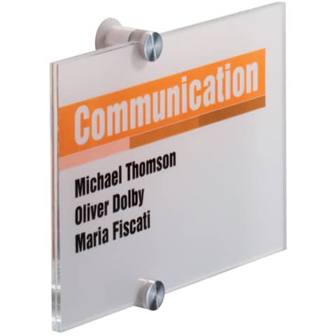 Türschild Crystal Sign, 210x148mm, transparent DURABLE 4823 19