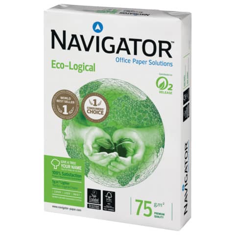 Kopierpapier Eco-Logical, A4, 75g/m², 500 Blatt, weiß NAVIGATOR N75A4