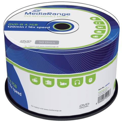 DVD-R 50er Spindel   4,7Gb120mi MEDIARANGE MR444