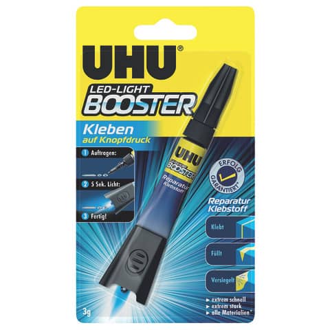 Universalkleber LED-LIGHT BOOSTER, Tube mit 3 g und LED-Licht UHU 48150