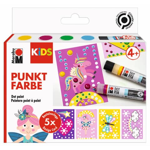 Kreativmarkerset Dot Pen Set Einhorn, 9-teilig MARABU 0311000000103