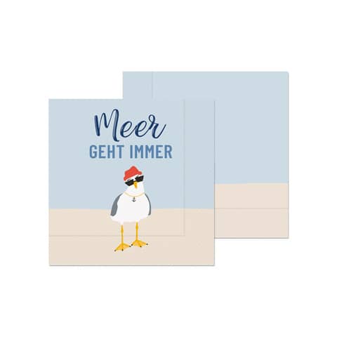 Motivserviette Meeresfreunde - Meer geht immer, 33 x 33cm, 3-lagig FÜR DICH 130851