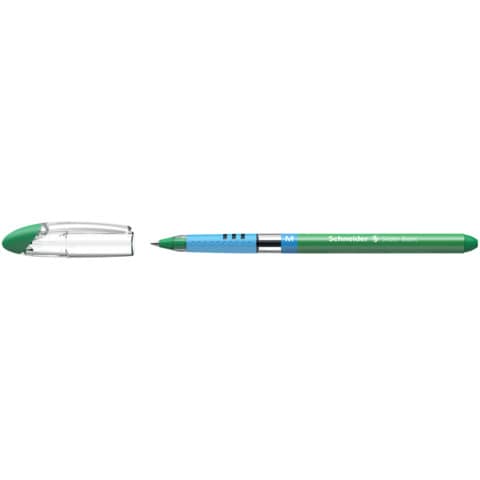 Kugelschreiber Slider Basic, Kappenmodell, M, grün, Schaftfarbe: transparent SCHNEIDER SN151104