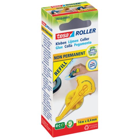 Kleberoller ecoLogo®, Nachfüllkassette ablösbar, 8,4mmx14m TESA 59210-00005-06