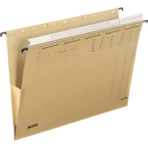 Hängetasche ALPHA®, Organisationsleiste, seitlich zu, Natronkarton, naturbraun LEITZ 19360000