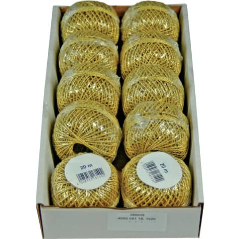 Cordonettkordel, 1mmx20m, gold GOLDINA 4008 001015 1020/