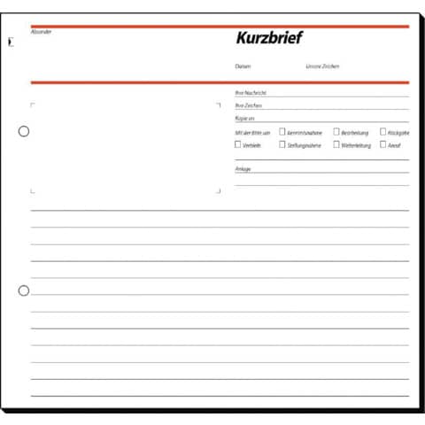 Kurzbrief 2/3 A4, 50 Blatt SIGEL SD009