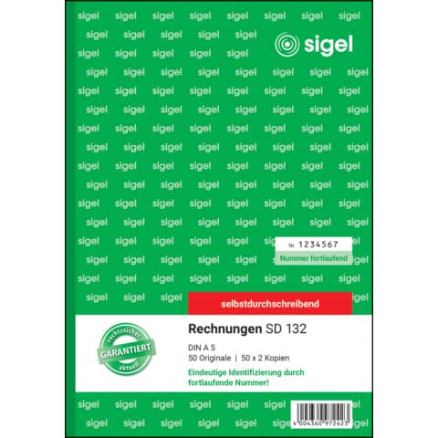 Rechnung, A5, 3x50 Blatt SIGEL SD132