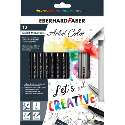 Geschenkset Mixed Media Artist Color 13er Set EBERHARD FABER 558213