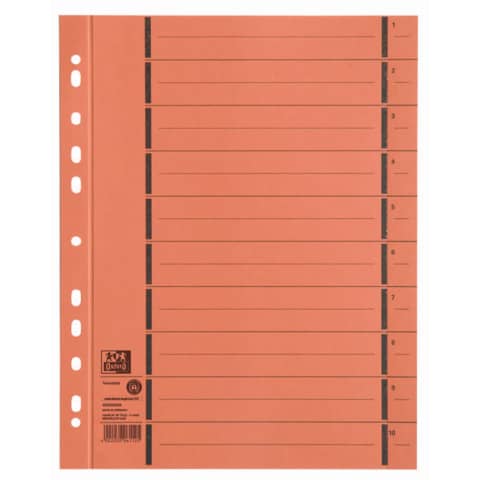 Trennblatt, A4, 100 Stück, orange ELBA 400004669