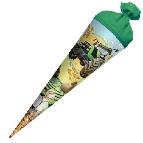 Schultüte Traktor, 70 cm, Filzverschluss ROTH 677298