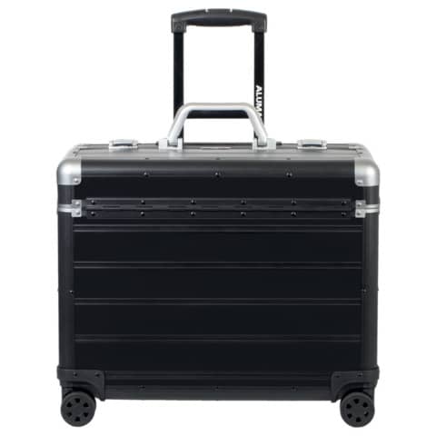 Pilotenkoffer Pandora, 470 x 360 x 250 mm, Aluminium, schwarz ALUMAXX 45169