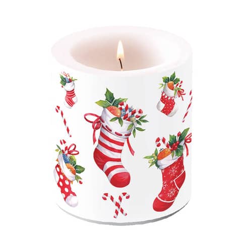 Weihnachtskerze Weihnachtsstrümpfe, 10cm AMBIENTE 39320200