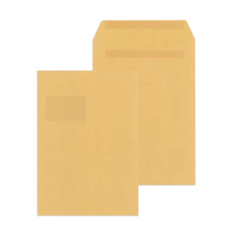 Versandtasche mit Fenster, C4, 90g/m², Selbstklebend, 250 Stück, braun MAILMEDIA 30007500