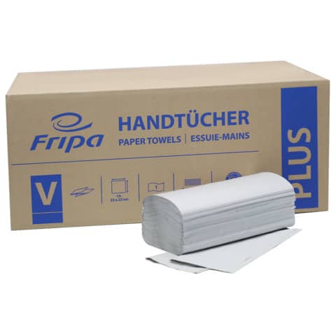 Falthandtuch, 1-lagig, 5000 Stück, grau   Plus FRIPA 4011103