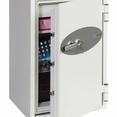 Datenschutztresor DATACOMBI, Schlüssel-Schloss, 850x520xx520mm, weiß PHÖNIX SAFE DS2502K