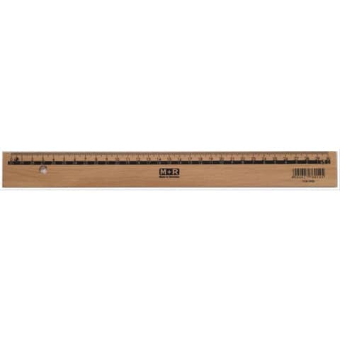 Holzlineal Doppelskala, 30cm, braun M+R 719300900