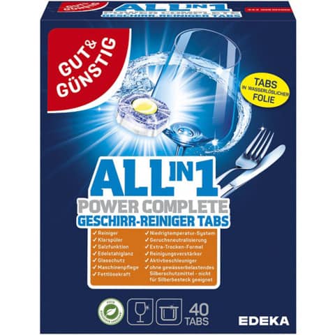 Geschirrspültabs All-in-1 Power 40ST GUT & GÜNSTIG 5913333009