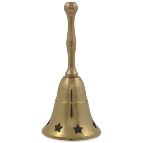 Weihnachtsglocke Messing, 13cm, gold  13381