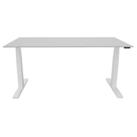 Schreibtisch elektrisch höhenverstellbar, 180 x 65-130 x 80 cm, grau/weiß Q-CONNECT KF14163