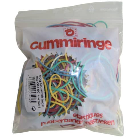 Gummiringe, 50g, sortiert WIHEDÜ 510.020