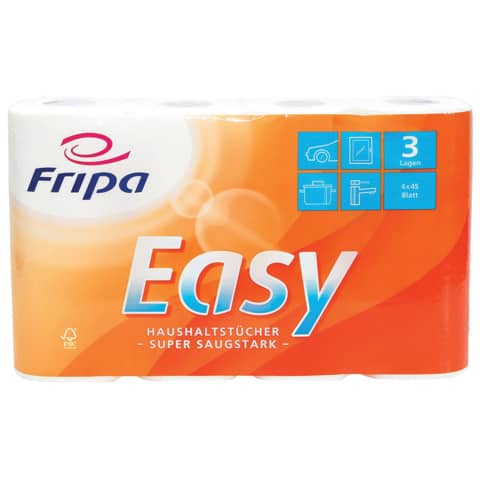 Küchenrolle 3-lagig 4RL weiß   Easy FRIPA 3074003