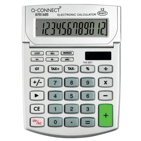 Tischrechner, 12-stellig, Solar, 100x151x33mm Q-CONNECT KF01605