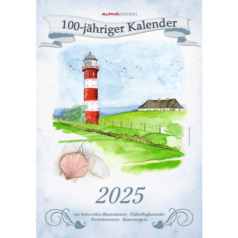 Bildkalender 100 jährig, 23,7 x 34 cm ALPHA 104105