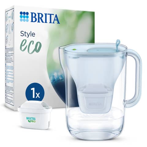 Wasserfilter-Kanne Style eco inkl. MX PRO, gletscherblau BRITA 086213