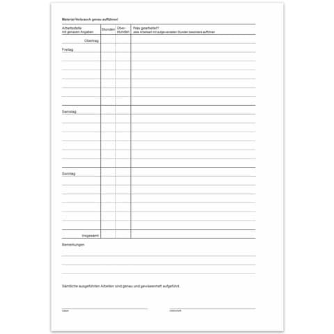 Wochenlohnblock, A4, 100 Blatt RNK 165