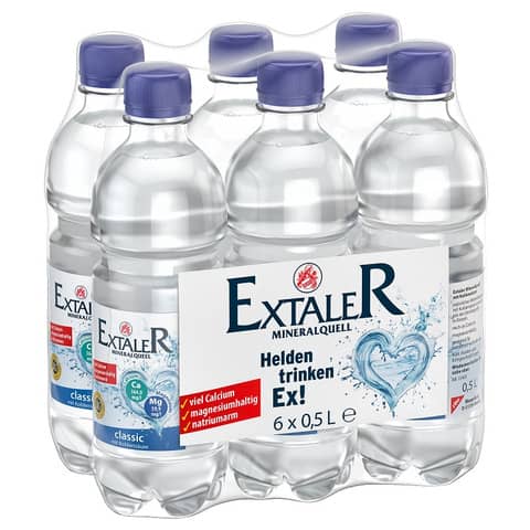 Mineralwasser classic, 6x0,5L EXTALER 15405