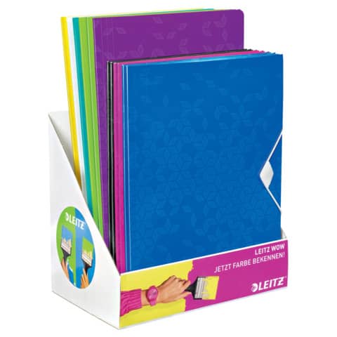 Eckspannermappe WOW, A4, PP, sortiert im Display LEITZ 9540-00-00