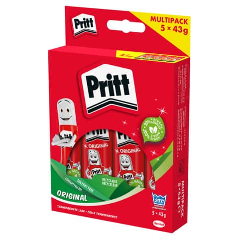 Klebestift Multipack 5 x 43g, ohne Lösemittel PRITT 9H PS8BF