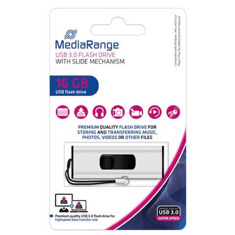 USB Stick 3.0 super speed, 16GB MEDIARANGE MR915